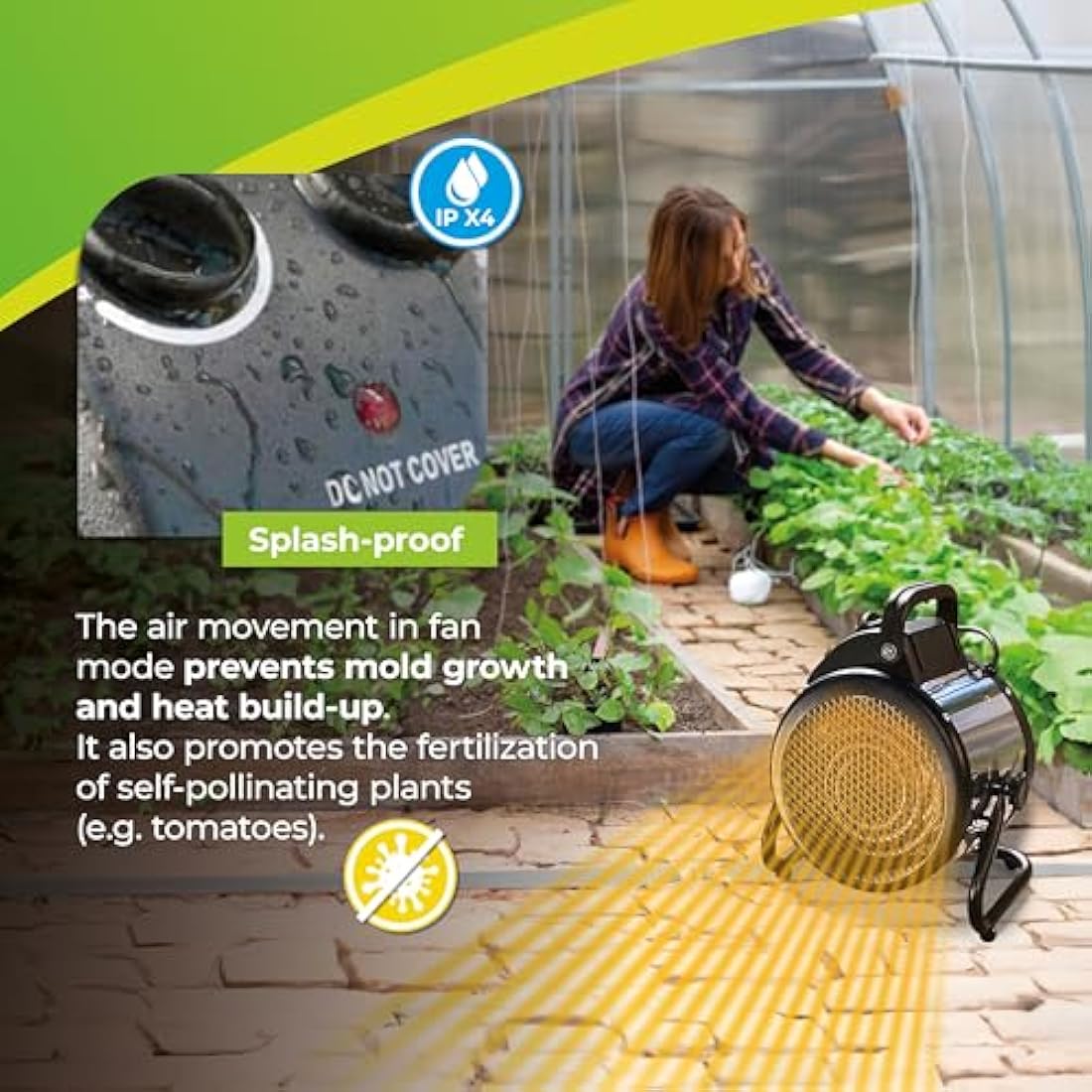 Bio Green PAL 2.0/GB 2KW Palma Heater with Digital Thermostat