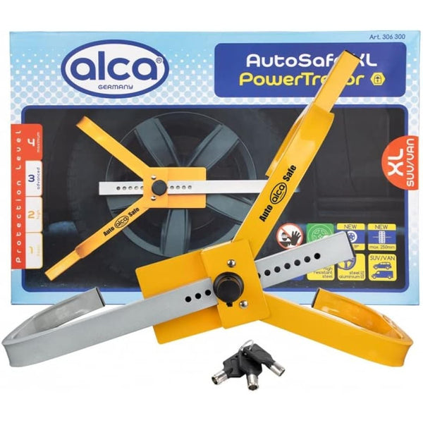 Car Van Wheel Clamp Extendable 16"-19" With Bolt Cover Disc Anti-theft Lock Device Tresor XL 306321+D