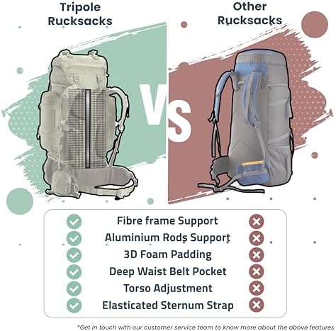 Tripole Colonel Series Internal Frame Rucksack - with Detachable Daypack & Rain Cover