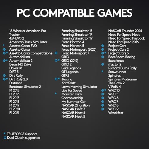 Logitech G29 Driving Force Racing Wheel and Floor Pedals, Real Force Feedback, Stainless Steel Paddle Shifters, Leather Steering Wheel Cover for PS5, PS4, PC, Mac, Black