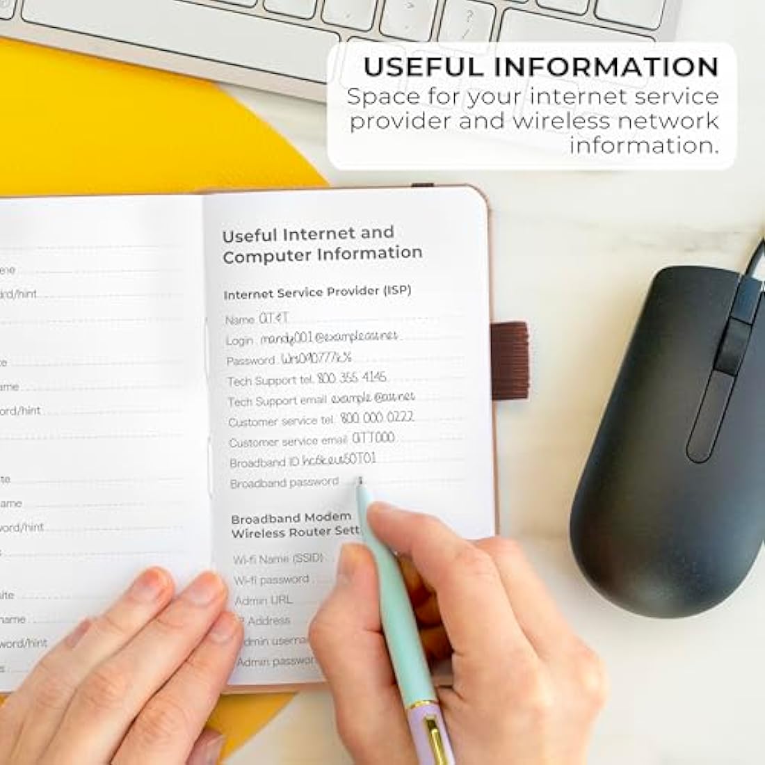 Clever Fox Password Book Pocket – Small Internet Address & Password Journal Organizer – Computer & Website Log-In Keeper Notebook (Rose Gold)