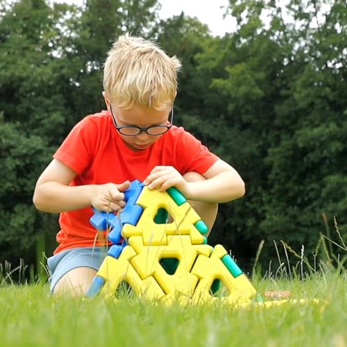 Giant Polydron - Early Years Educational Large Outdoor Interlocking Construction Building Blocks Toy- Class Set - 80 Pieces - 2 Years +