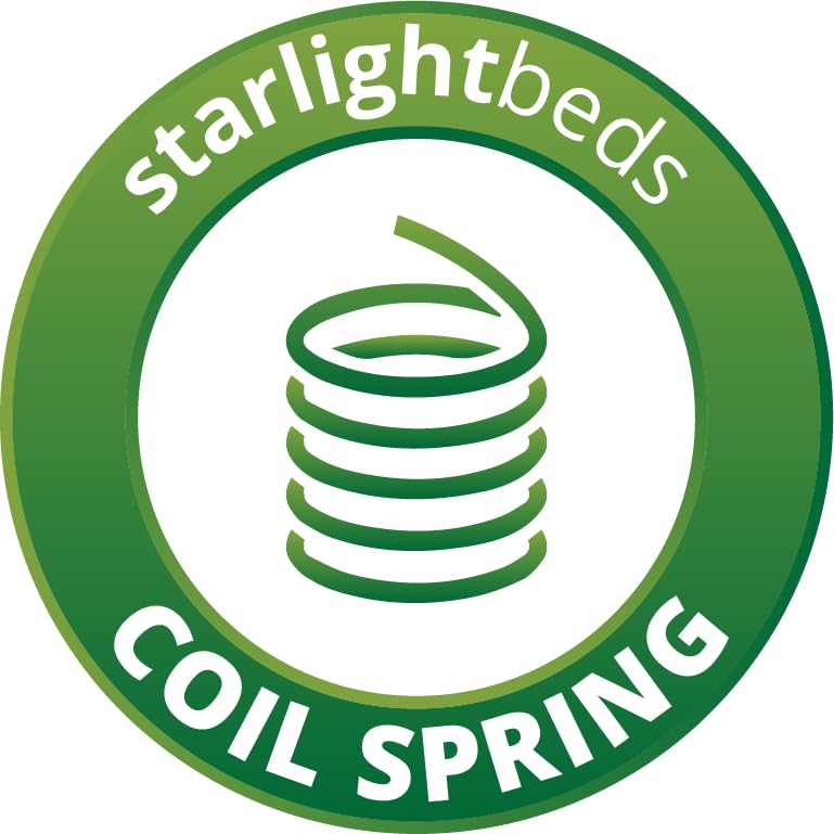 Starlight Beds Single Mattress. Shell Design Single Memory Foam Mattress with Springs. Soft, 18cm Deep, White. (3ft x 6ft3, 90cm x 190cm)