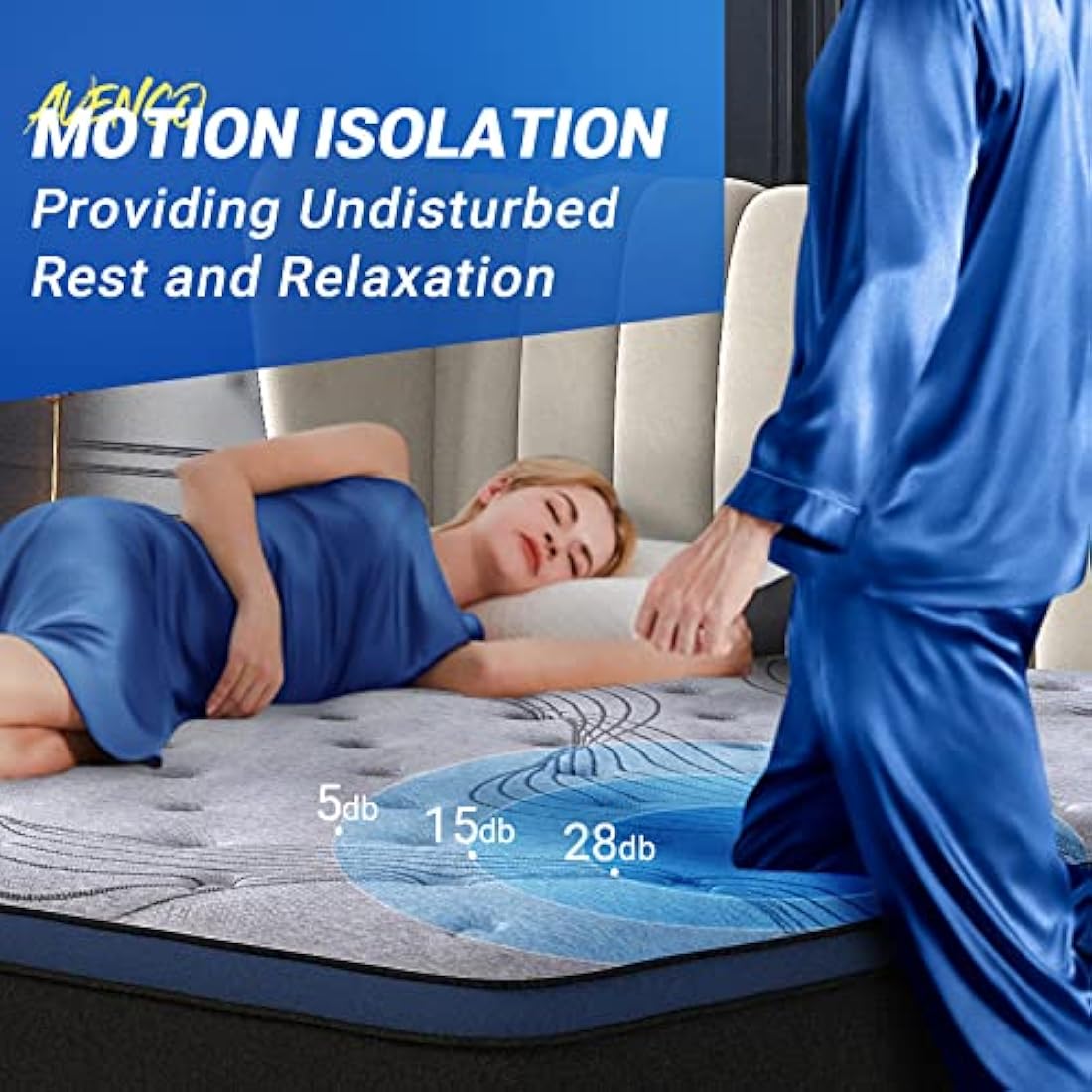 Avenco Bed Mattress Conventional, Gel Foam, Small Double