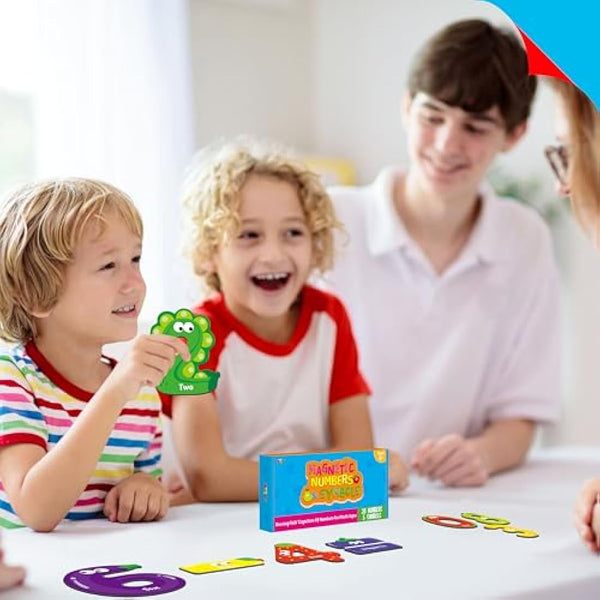 Magnetic Numbers & Math Symbols, Educational Learning Tool for Kids Math Recognition 25PCS Magnets Include 20PCS 0-9 Numbers & 5 Math Symbols (Greater Than/Less Than/Equal To/Plus/Minus) for Toddlers