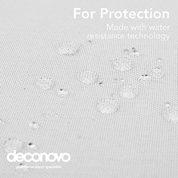 Deconovo Decorative Faux Linen Table Cloth Wipeable Water Resistant Tablecloth for Dinning 52x70in(132x178cm) White