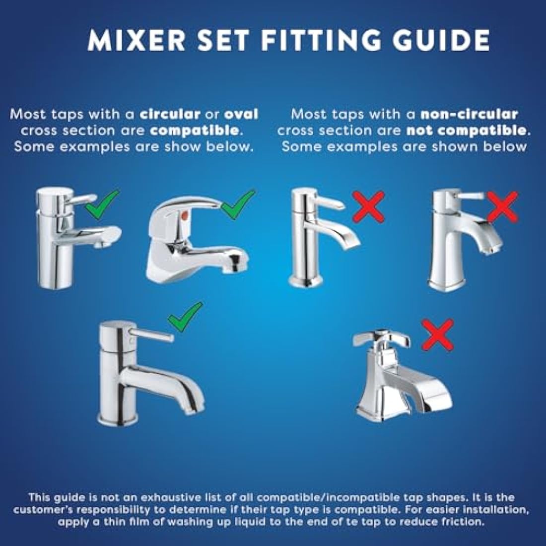 Croydex Bath Shower Mixer Set White & Chrome, 430mm, (AB220022)