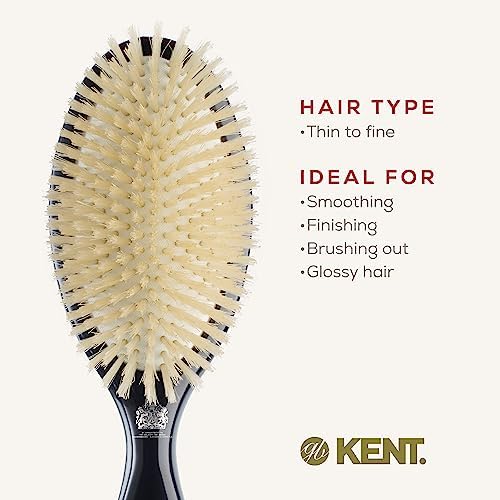 Kent Large Pure Soft White Bristle Cushioned Brush - CSGL (PACK OF 1)