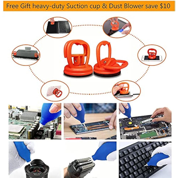 oGoDeal 155 in 1 Precision Screwdriver Set Professional Electronic Repair Tool Kit for Computer, Eyeglasses, iPhone, Laptop, PC, Tablet,PS3,PS4,Xbox,MacBook,Camera,Watch,Toy,Jewelers,Drone (Blue)