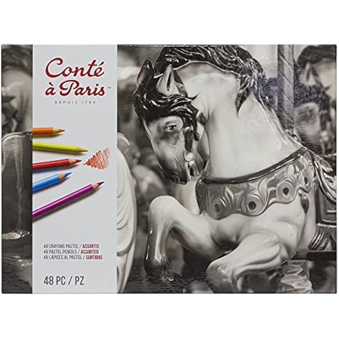 Conte a Paris 2184 Pastel Pencil Set, Assorted, Set of 48