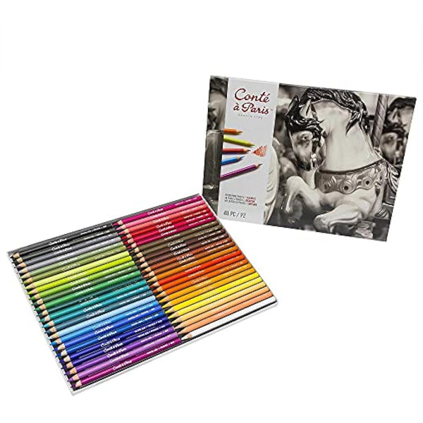 Conte a Paris 2184 Pastel Pencil Set, Assorted, Set of 48