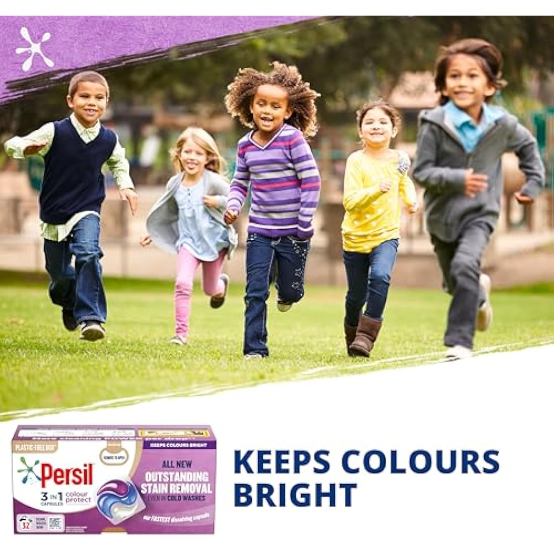 Persil Colour Protect 3 in 1 Washing Capsules keeps colours bright for outstanding stain removal in quick & cold washes 40 washes