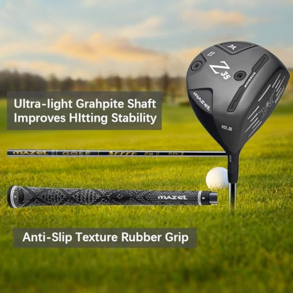MAZEL Titanium Golf Driver for Men 460CC Right Handed, Premium Cup Face Design Maximize Ball Distance