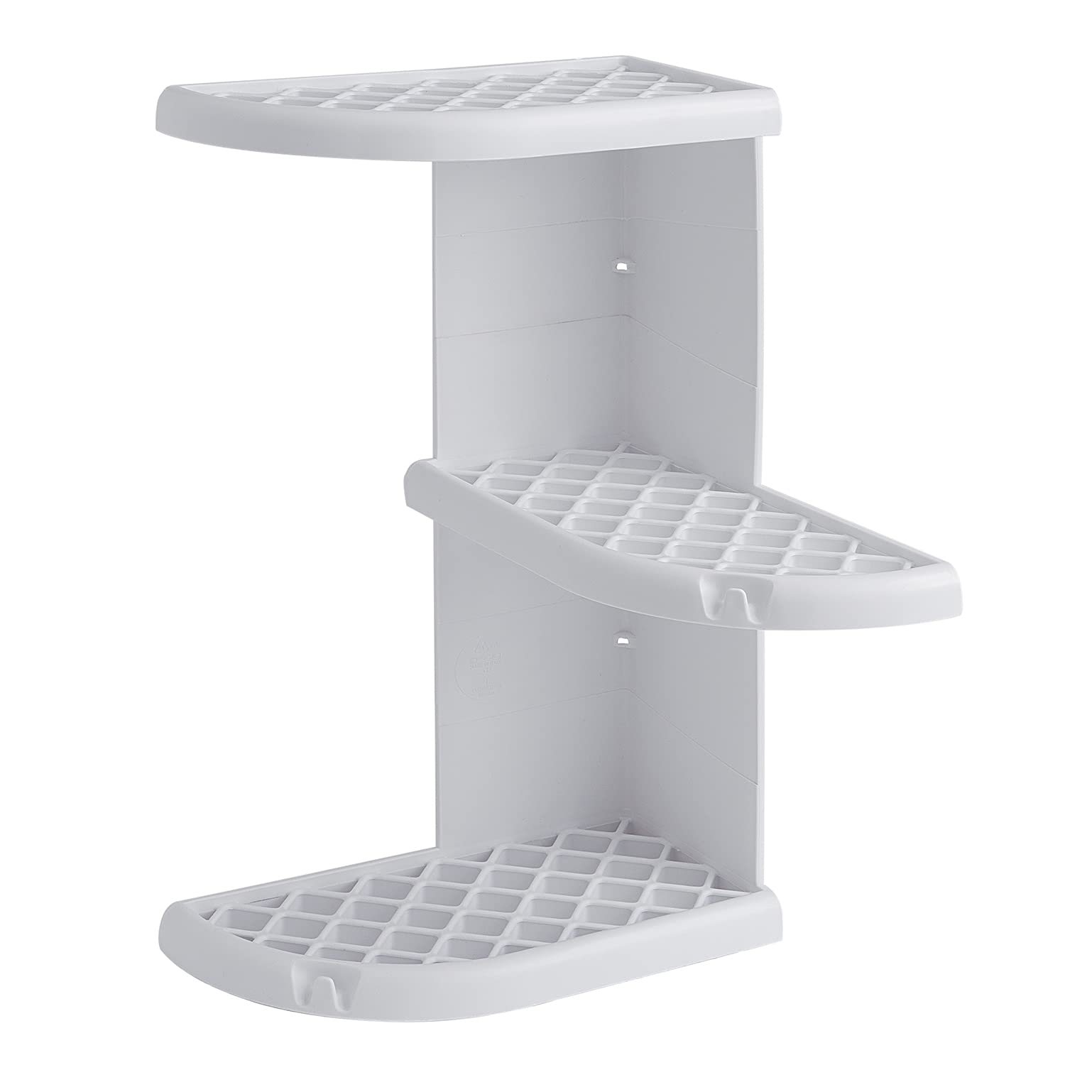 Gedy Oscar Shower Caddy Thermoplastic Resins, White, 23 x 23 x 37.3 cm