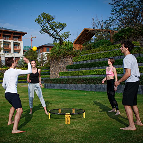 Mookis Blinngoball Game Set Includes Sturdy Legs, Roundnet, 2 Balls, Pump, Carrying Bag and Rule Book