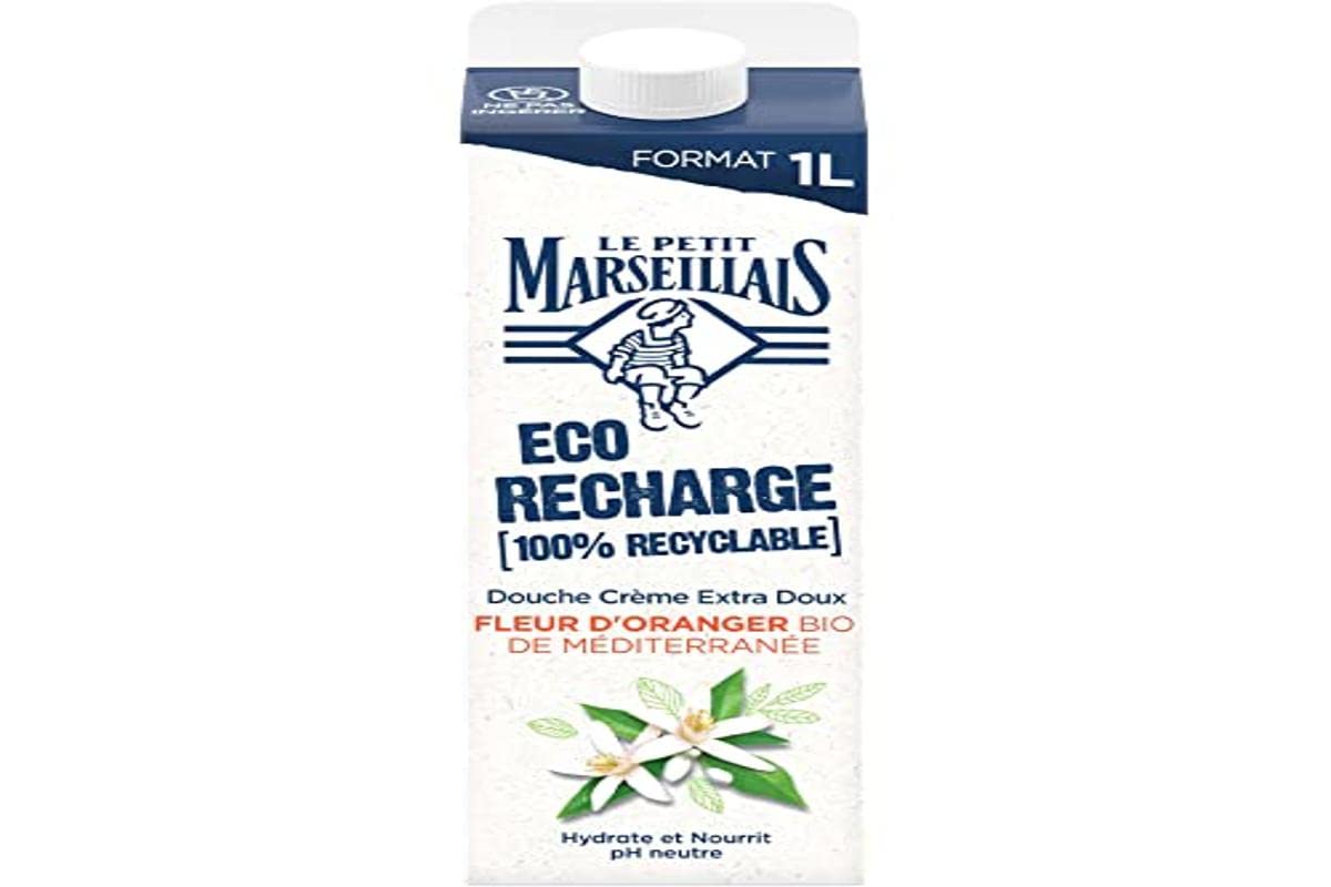 Le Petit Marseillais Extra-Gentle Shower Cream Organic Orange Blossom Eco-Refill 1L
