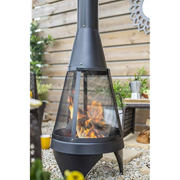 MESH COLORADO STEEL CHIMENEA 125cm