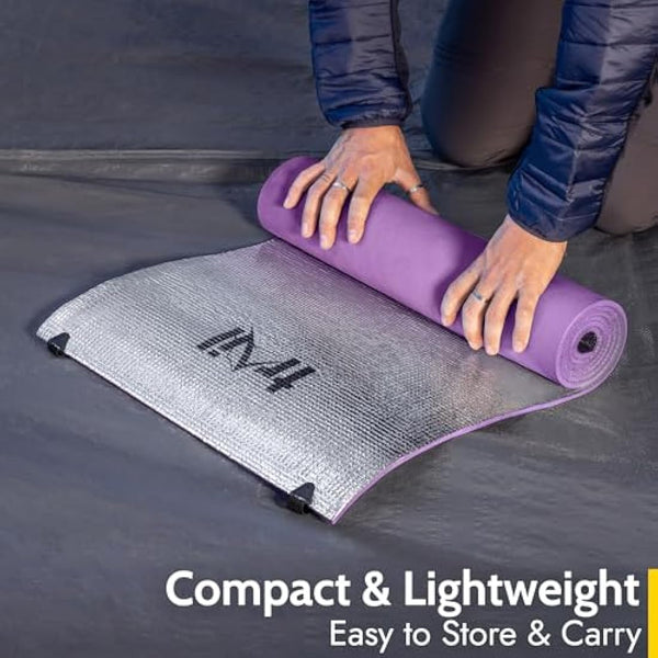 Foil Camping Mat 7mm Thick Aluminium Sleeping Roll Pad Waterproof Thermal Trail