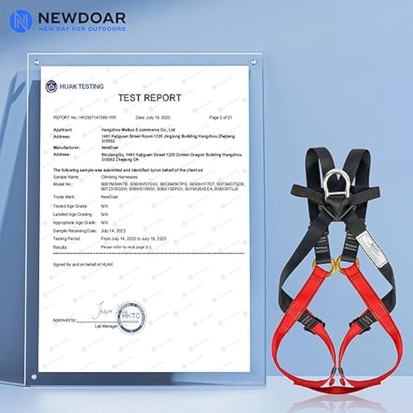 NewDoar Climbing Harness CE Certification Rock Climbing Rappelling Equipment Full Body Harness Guard Protect Rappelling Rescuing Equipment