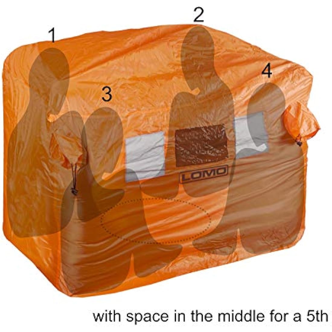 Lomo Emergency Storm Shelter. 4-5 Person Bothy Bag Camping Hillwalking Kayaking