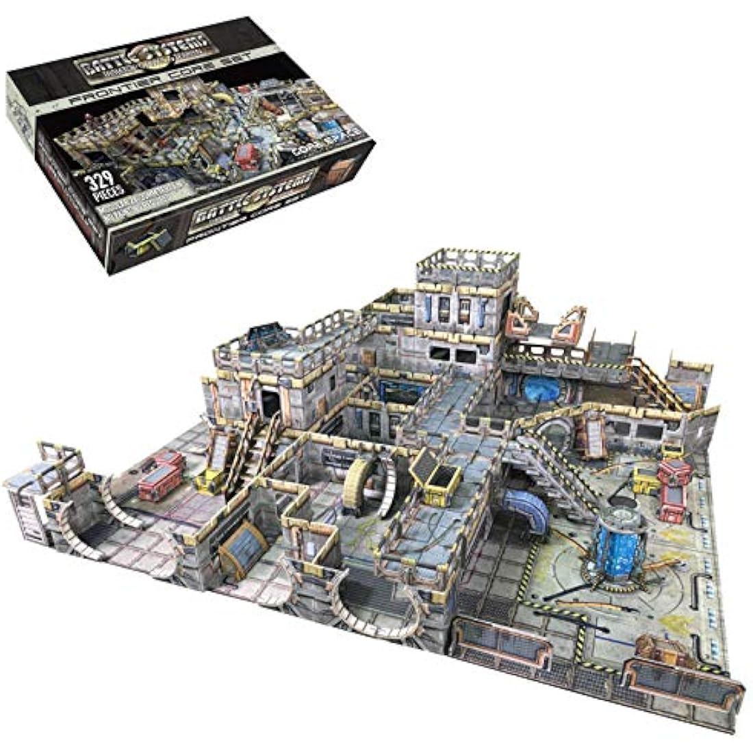 Battle Systems Sci-Fi Terrain - 28mm Modular 3D Space Terrain - Perfect for Wargaming and Roleplaying Tabletop Games - Full Colour Printed 3D 40K Multi Level Building Models (Frontier Core Set)