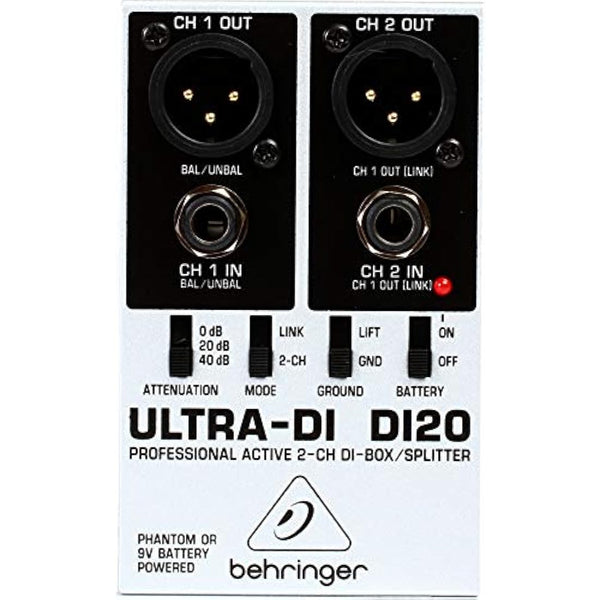 Behringer DI20 Ultra-DI 2 Channel DI Box/Splitter