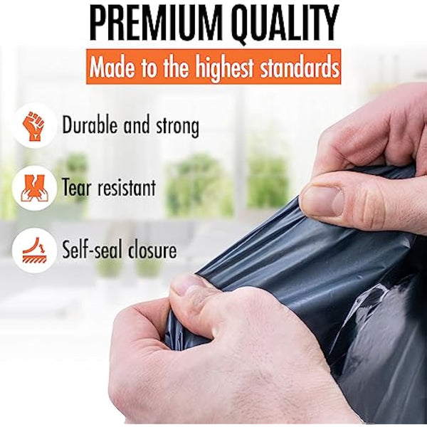 Large Mailing Bags by Calzette Extra Strong Polythene Grey Mail Envelopes for Packaging Clothes Parcel Self Seal Poly Storage Bags 22"x 30" (55cm x 76cm) Postal Bag Packing (10)