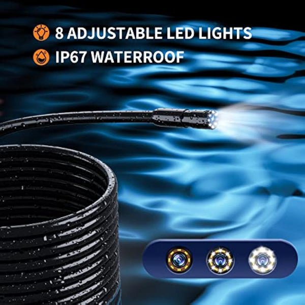 Daxiongmao Borescope, Endoscope Camera with Light, 1080P HD Inspection Camera, Borescope Camera with Light, IP67 Waterproof Camera, 16.5ft Flexible Endoscope Camera, Gadgets for Men (4.3”)