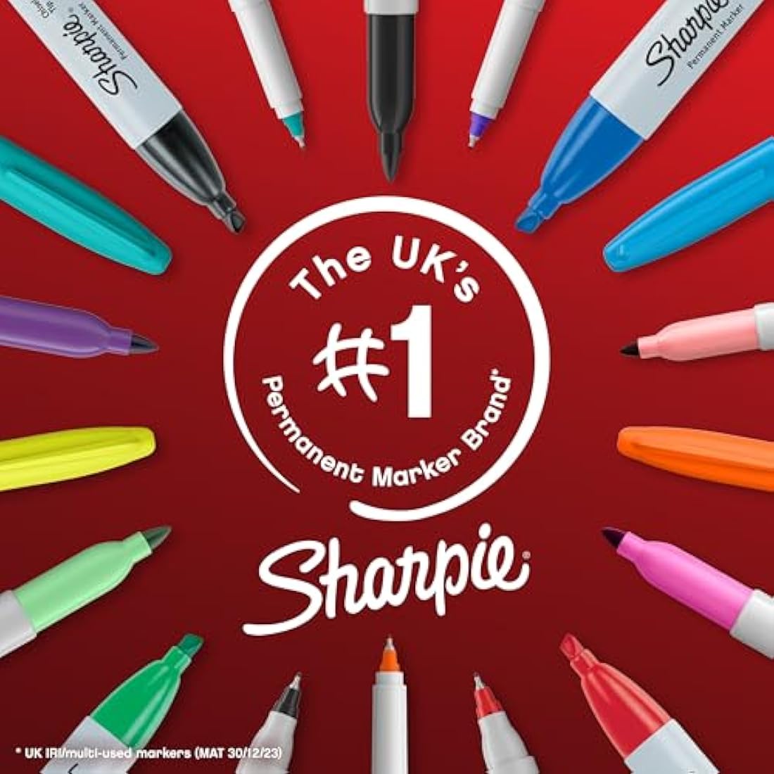 Sharpie Permanent Markers | Fine Point for Bold Details | Assorted Colours | 12 Marker Pens