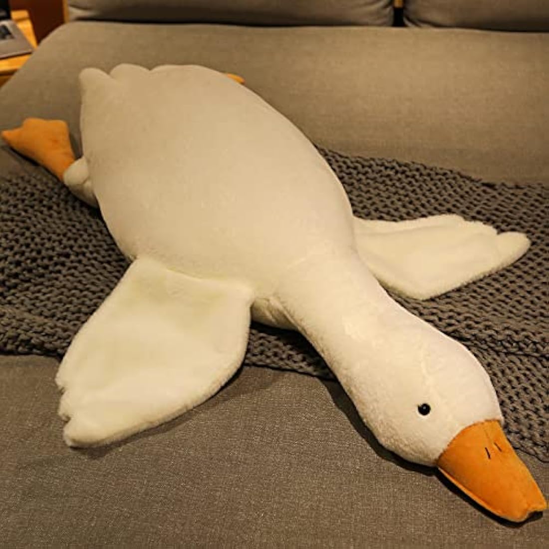 50-160CM Huge Goose Plush Toys Big Duck Doll Soft Stuffed Animal Sleeping Pillow Cushion for Kids and Girls