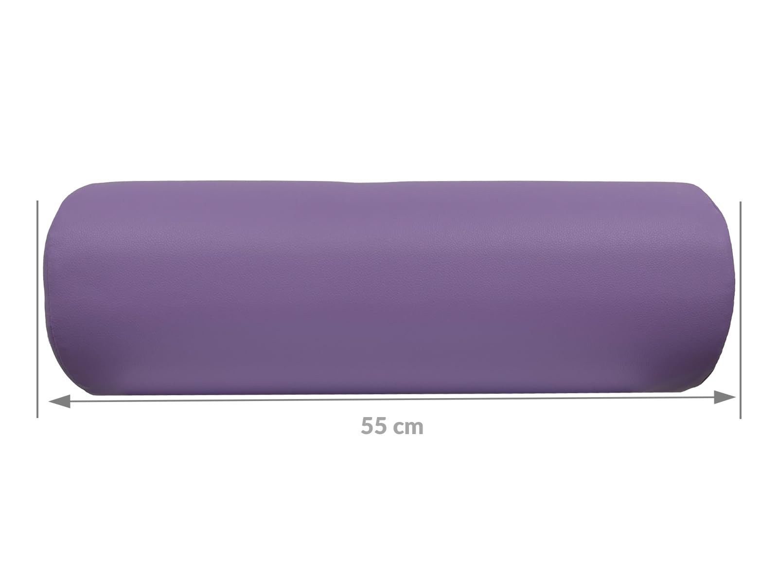 QUIRUMED Roller Cushion, 55 x 20 cm, Purple, Leatherette, Ergonomic, Foam Filling, Yoga, Fitness, Massage