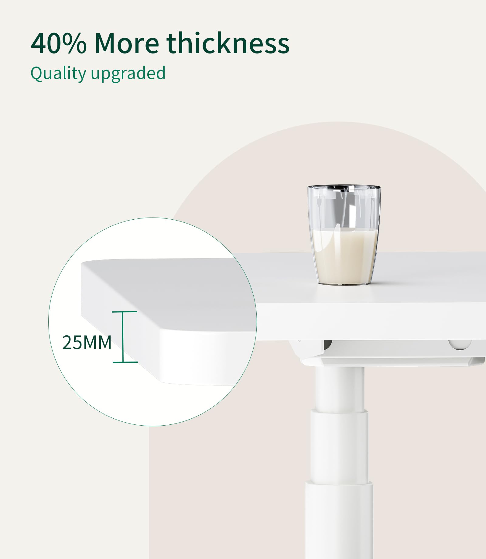 MAIDeSITe Table Top,Desktop for Height Adjustable Electric Standing Desk,120 * 60 * 2.5 cm