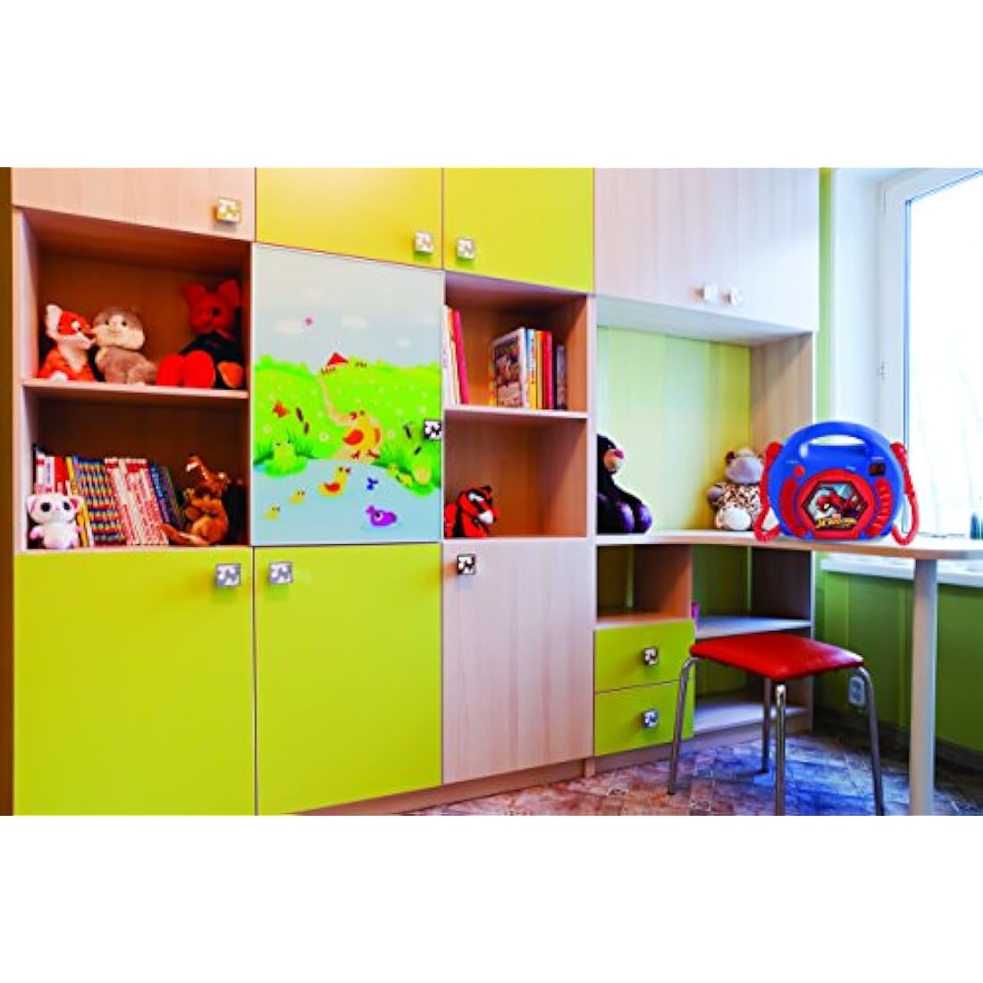 Lexibook, Spider-Man, Portable CD player with Microphones, Music Player, Repeat and Programming, Karaoke, Headphones jack, Blue/red, RCDK100SP