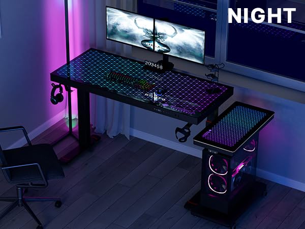 EUREKA ERGONOMIC PC Stand Adjustable Computer Tower with Large Mouse Mat, PC Tower Stand for Pinter, pc Trolley on Lockable Castor Wheels Sturdy, for Gaming Desk Computer Accessories, Black