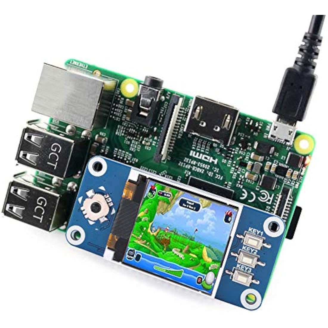 Socobeta Display Module LCD Screen Display LCD Screen Module Monitor for 2B / 3B / Zero/Zero W, 1.44 inch 128x128 Resolution