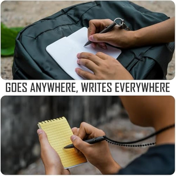 KeyUnity KP03 Ballpoint Pen with Clip, EDC Pocket Pen Titanium Alloy Retractable Ballpoint Pen for Daily Use, (Stonewashed)