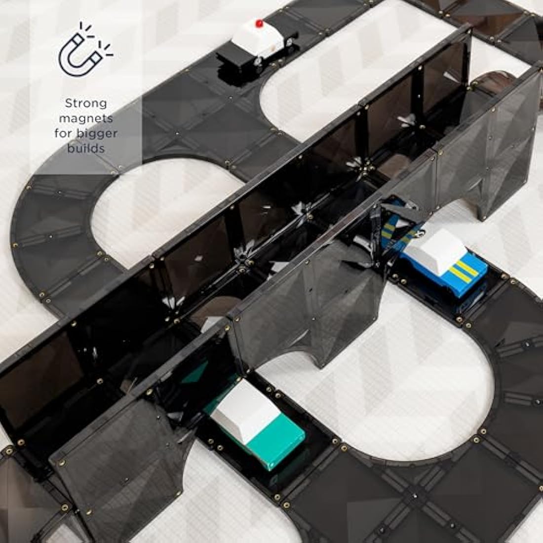 Connetix Magnetic Tiles Roads Creative Pack, 48 Pieces