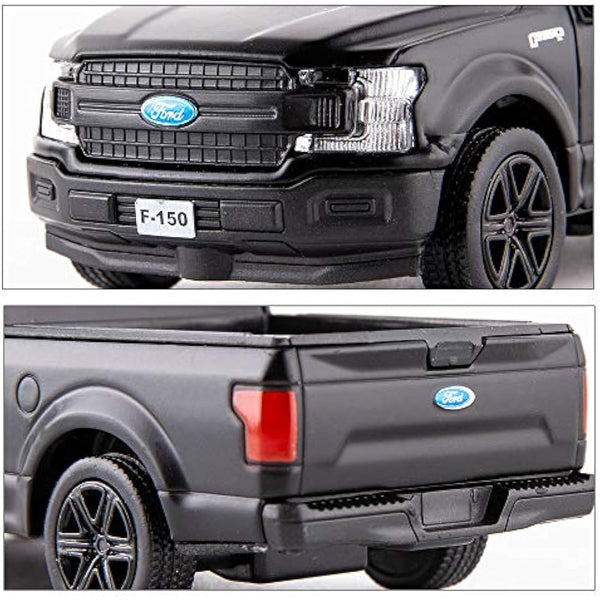 RMZ City 1:36 Scale Ford F150 Pickup Truck Casting Car Model, Zinc Alloy Toy Car for Kids, Pull Back Vehicles Toy Car for Toddlers Kids Boys Girls (Black)