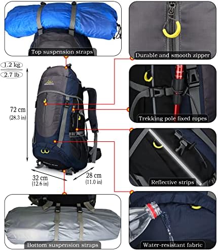 Doshwin 70L Backpack Trekking Camping Travel Hiking Large Rucksack for Men Women