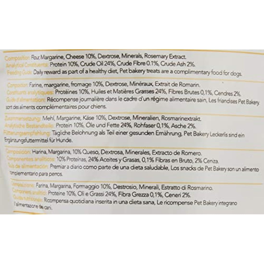 Pet Bakery Dog Treat Paws Cheese, 190 g