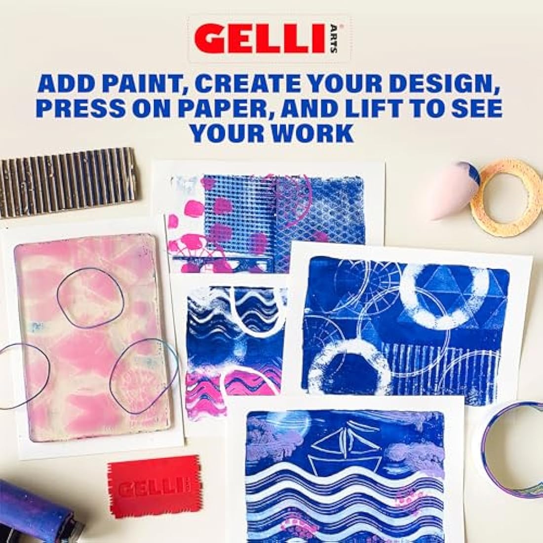 Gelli Arts GL8X10 8"x10" Plate, Multicolour