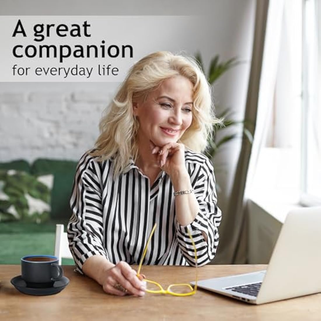 MIAMIO - 75 ml Espresso Cup Set with Saucers Coffee Mug Set of 6 - Ceramic Coffee Mug Stackable Espresso Mug with Stand for Coffee Drinks, Latte, Cafe Mocha - Le Papillon Collection (Mixed)