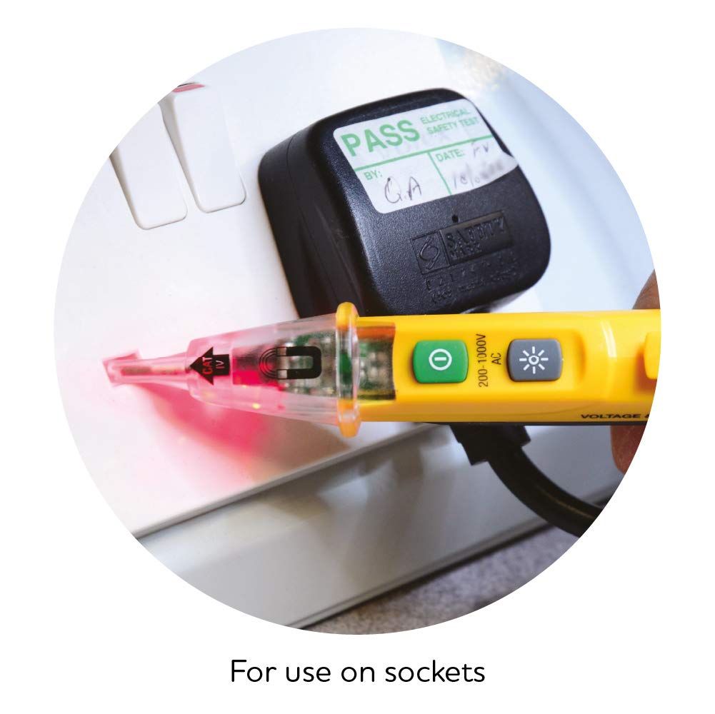 Martindale NC3 Non-Contact Voltage and Magnetic Field Tester Pen, Audible & Visual Indication, LED Torch, 200–1000V AC