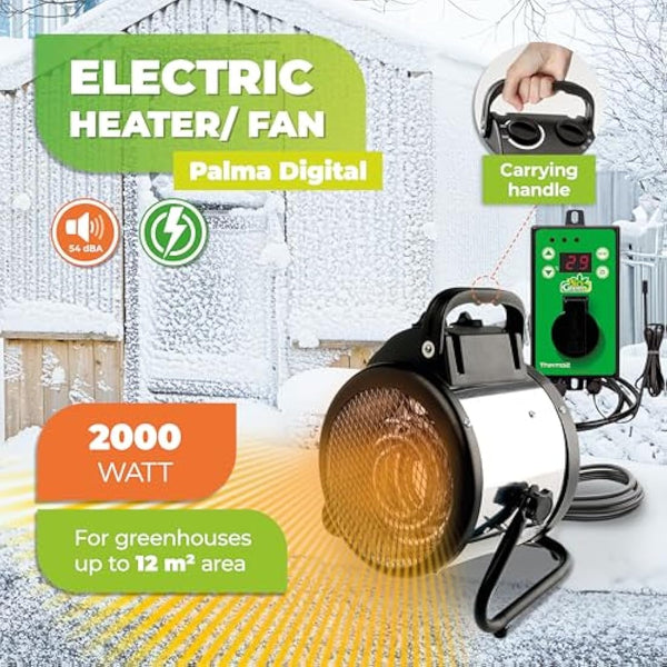 Bio Green PAL 2.0/GB 2KW Palma Heater with Digital Thermostat