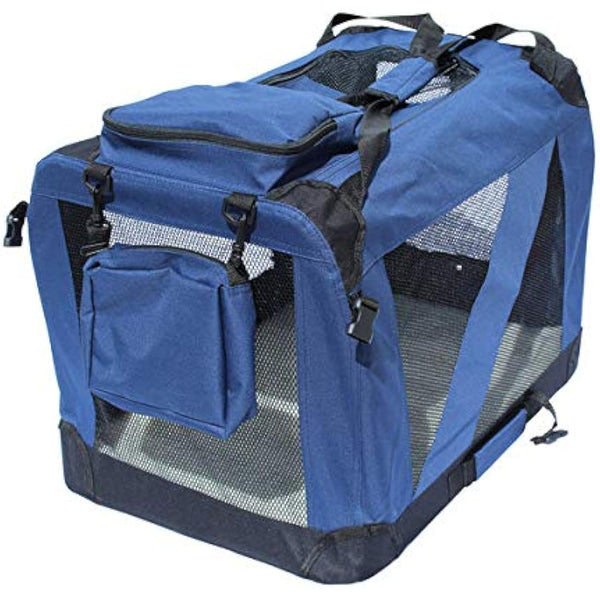 YATEK Foldable Pet carrier crate with side and upper entries with high visibility, comfort and safety for your pet