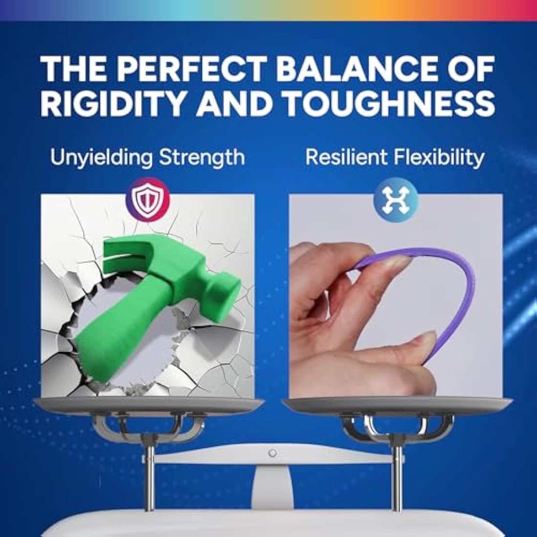 OVERTURE PLA Plus (PLA+) Filament 1.75mm, Stronger & More Durable, Professional Toughness 3D Printer Filament, 4kg (8.8lbs), Cardboard Spool, High Precision +/- 0.02mm (White*4)