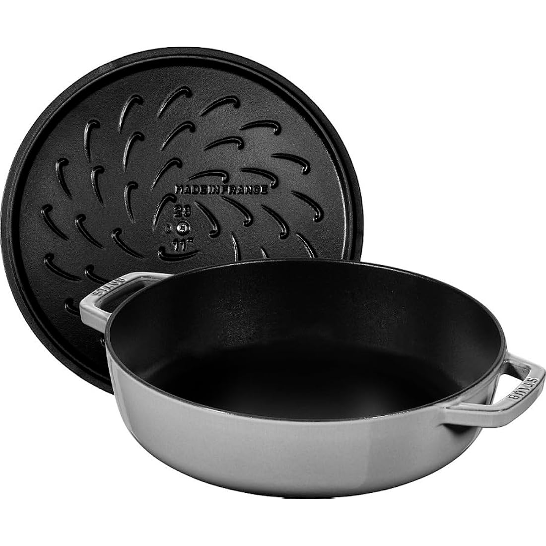 STAUB Cast Iron Chistera, Grey, 24 cm