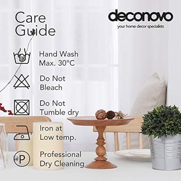 Deconovo Decorative Faux Linen Table Cloth Wipeable Water Resistant Tablecloth for Dinning 52x70in(132x178cm) White