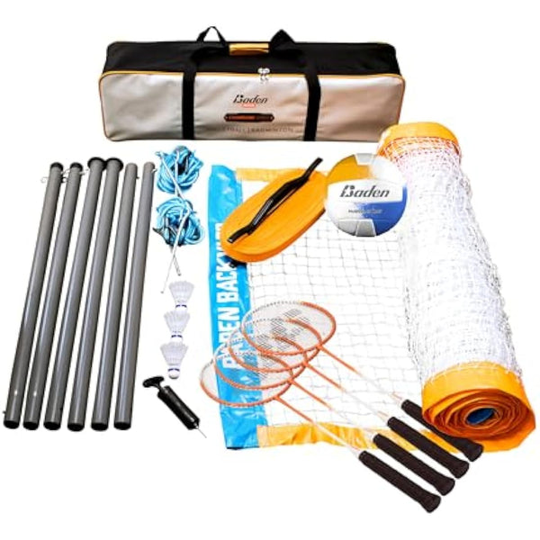 Baden Champions Volleyball Badminton Combo Set