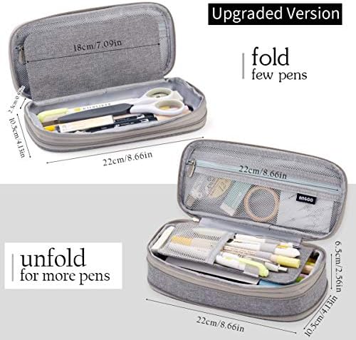 EASTHILL Big Capacity Pencil Pen Case Office College School Large Storage High Capacity Bag Pouch Holder Box Organizer